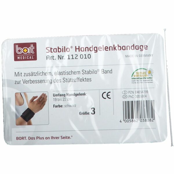 Bort Stabilo® Handgelenkbandage Gr. 3 schwarz