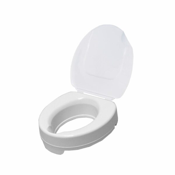 Drive Medical - Toilettensitzerhöhung Ticco2G - 10 cm Höhe mit ergonomischer Formgebung mit Deckel