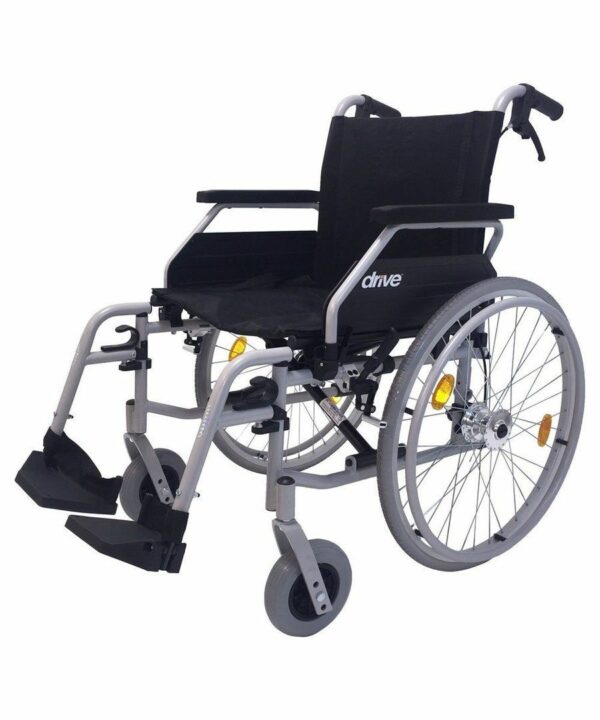 Standard-Stahlrollstuhl Drive Medical Ecotec Rollstuhl 2G mit Trommelbremse Sitzbreite 38cm