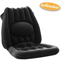 Vital Comfort Sitzkissen mit Lendenwirbelstütze aufblasbar in Athrazit - Belastbar bis 90 kg