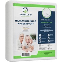 Sensalou Matratzenbezug mit Reissverschluss wasserdicht - 90x200 x20cm Matratzenhülle für Allergiker