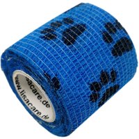 LisaCare Kohäsive Bandage 5cm - Pfote blau