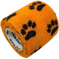 LisaCare Kohäsive Bandage 5cm - Pfote orange
