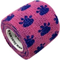 LisaCare Kohäsive Bandage 5cm - Tatze rosa