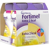 Fortimel Trinknahrung für Ernährungstherapie Vanille Extra 2 kcal | Pack mit 4 Flaschen zu je 200ml | Hochkalorisch und eiweißreich