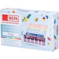 Wepa Medikamentendosierer 7 Tage Wochenmagazin Regenbogen/UV-Schutz+